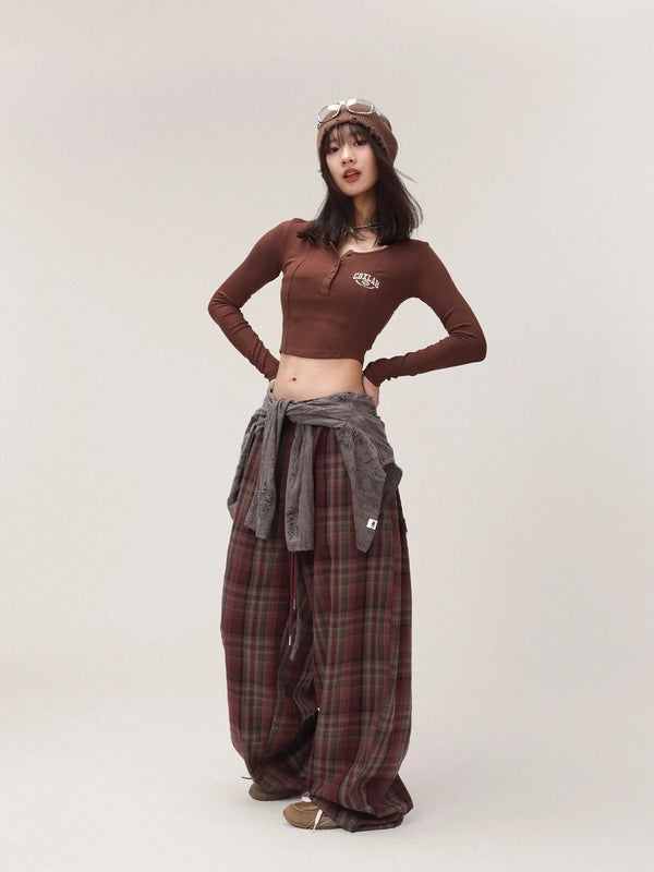 Red Check Work Trousers