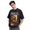 Aged Acid-Rinsed Monster Desk Cotton T-Shirt