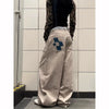 Y2K Wide Leg Japon Baskılı Jogger, detay görünüm — Navra Wear