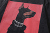 Big-Silhouette Doberman Faded-Wash Artwork Print T-Shirt