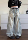 Aesthetic Urban Beat Bell Leg Denim