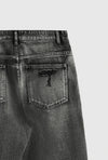 Vintage Yıkanmış Yırtık Detaylı Jean Pantolon, yakın çekim — Navra Wear