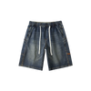Wide Leg Dalga Baskılı Şort, yakın çekim — Navra Wear