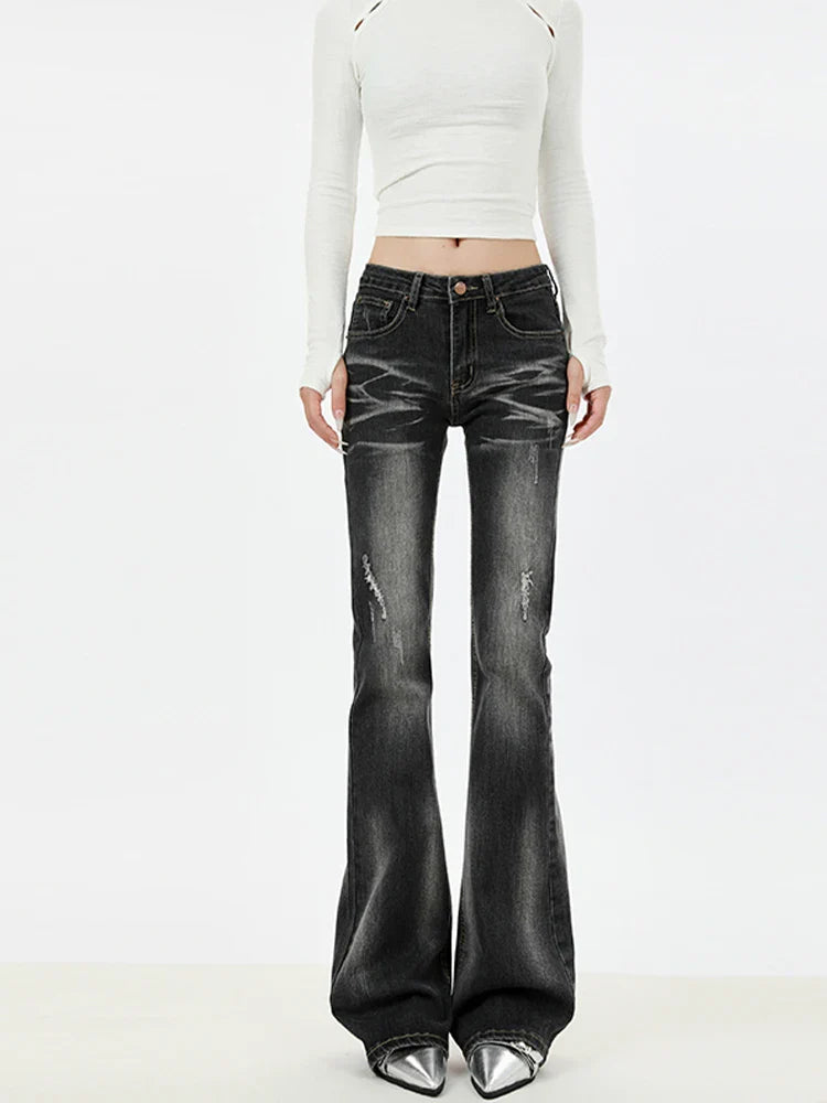 Women Heritage Torn Bootcut Bell Denim