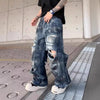 Heritage Faded Torn Blue Denim