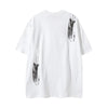 Effortless Power-Print Letter Graffiti Hip Hop T-Shirt