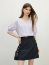 V-Neck Linen Effortless Summer Blouse