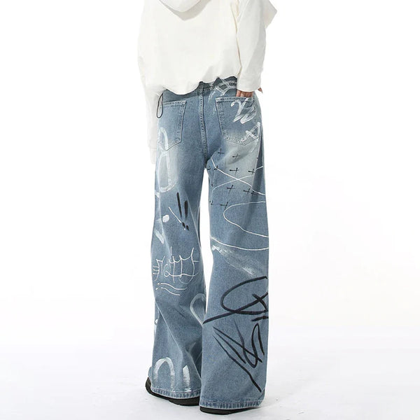 Essential Hand-Painted Scrawl Denim alternatif görünüm