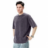 Crew Neck Block-Color Color Drop-Shoulder T-Shirt