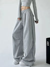 Kadın Vintage Wide Leg Jogger, arka görünüm — Navra Wear