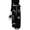 Graffiti Sweatpants Wide-Leg