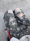 Camo Destroyed Easy Cut Boyfriend Denim