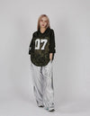 Women Polished Hip Hop Unstructured Jersey T-Shirt
