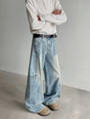 Yıkanmış Baggy Jean Pantolon, stil görünüm — Navra Wear