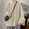 White Everyday Round Neck Long T-Shirt