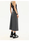 Striped Heritage High-Waisted Capri Denim Shorts