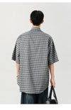 Mens Stylish Plaid Cool Short Sleeve Top