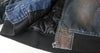 Heavy-Duty Worn Zip-Up Denim Jacket