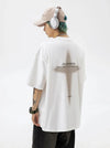 New-Millennium Relaxed-Cut Freedom Hip Hop Print T-Shirt