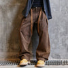 Brown Faded Easy Cut Wide Denim
