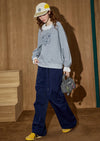 Wide Leg Beli Lastikli Jogger, model üzerinde — Navra Wear
