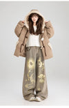 Easy Graphic Print Relaxed Heritage Bell Leg Denim