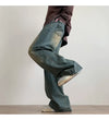 Heritage Faded Blue Bell Leg Denim