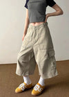 2000s 90s Style Oversized Utility Denim Shorts