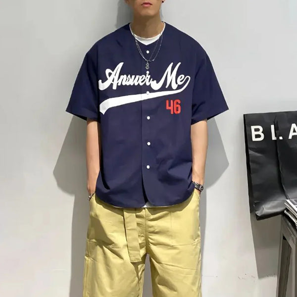 Varsity Letter Print Retro Casual Top alternatif görünüm