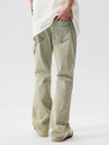 Blue Mosaic Relaxed Stacked Bell Leg Flow Denim