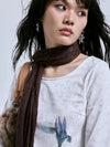 Yedinas Spliced Noir-Edge Visual Long T-Shirt