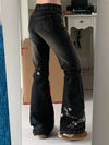 Botanical Stitched Bell Denim