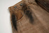 Vintage Yıkanmış Yırtık Detaylı Jean Pantolon, kombin görünüm — Navra Wear