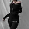 Rivet Skew Collar Dark-Craft Cyber T-Shirt