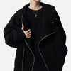Asymmetric Double Zip Hood