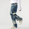 Vibrant Mosaic Checkerboard Printed Denim