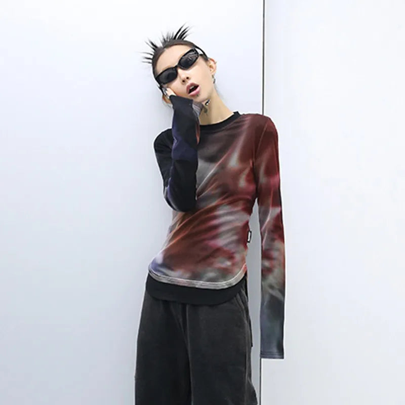 Shinjuku Mesh Tie Dye Cyber T-Shirt