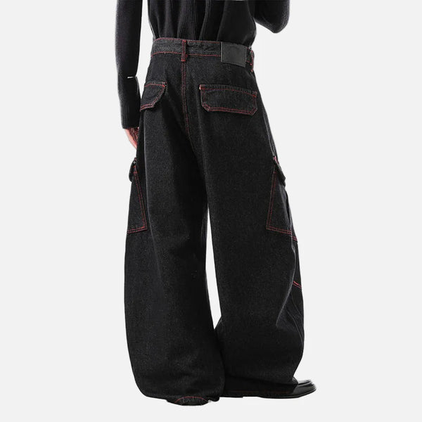 Metro Curved Knife Bell Leg Denim Utility Denim alternatif görünüm