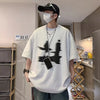 Concrete-Jungle Off-Duty K-Wave Print Wide-Body T-Shirt