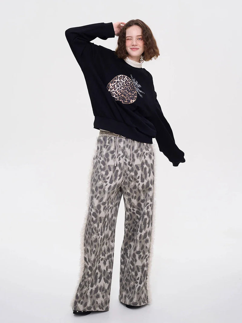 Leopar Desenli Jogger, önden görünüm — Navra Wear