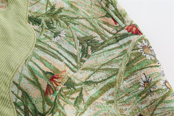 Botanical Daisy Print Jacket alternatif görünüm