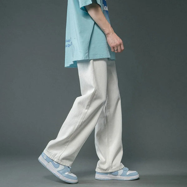 Oversized Relaxed Bell Leg White Denim alternatif görünüm