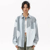 Plaid Panel Oversized Womens Blouse