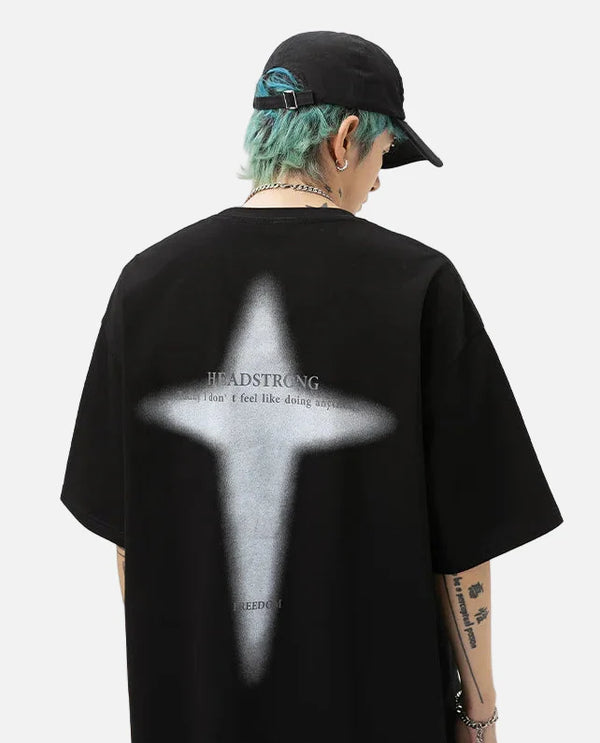 New-Millennium Relaxed-Cut Freedom Hip Hop Print T-Shirt alternatif görünüm