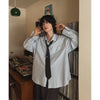 Tokyo-Inspired Relaxed Oversized Woven Top