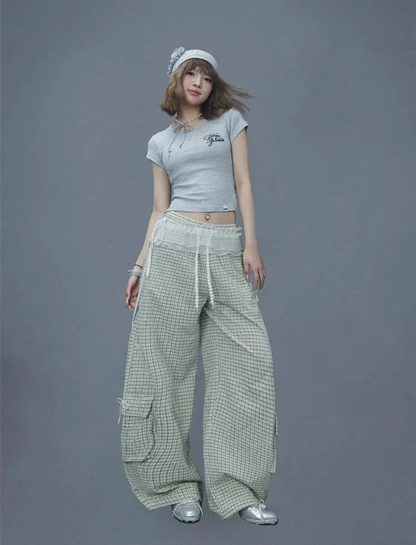 Pearl Check Dance Trousers alternatif görünüm