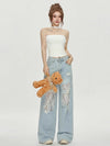 Heritage Destroyed Hollow Out Relaxed Denim