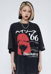 Street 66 Far-East Letter Print T-Shirt