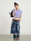 Heritage Cozy Drawstring Utility Denim Shorts