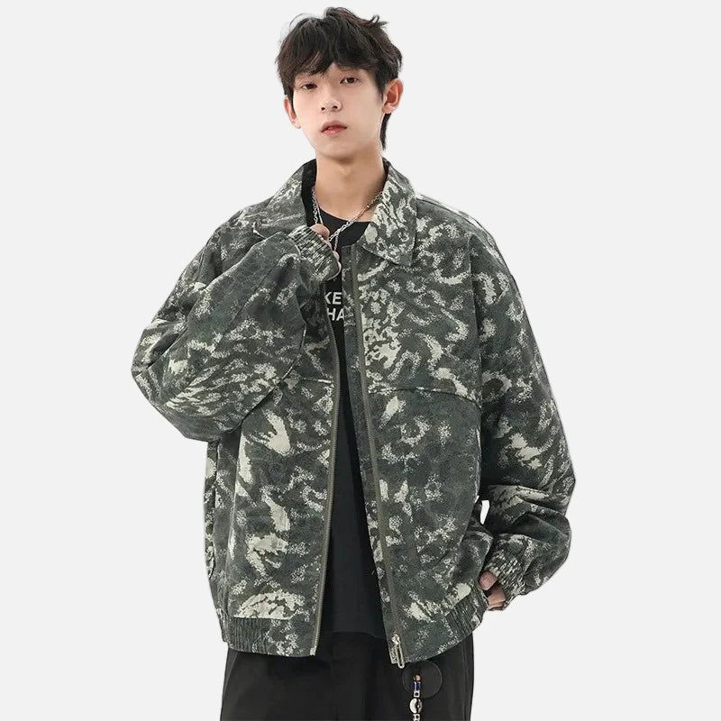 Niche Batik Denim Jacket